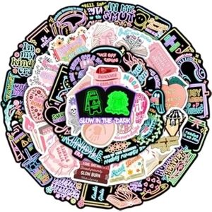 2/$10  25 Piece Spicy Reader Sm√t Glow in the Dark Sticker Pack